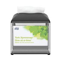 Tork 32XRT Xpressnap Café Napkin Dispenser, Plastic, 6.2" Height x 5.875" Width x 5.875" Depth, Black (Case of 4 Dispensers)