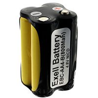 Exell Custom 4.8V 800mAh NiCd 4xAA Square Button Top Battery Pack