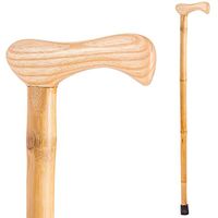 Brazos 37" Free Form Iron Bamboo Lightweight Walking Cane, Natural, Made in the USA