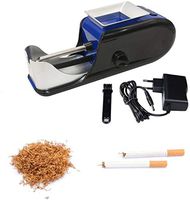 Cigarette Rolling Machine Electric Automatic Injector Tobacco Roller Maker (Blue and Black)
