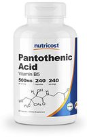 Nutricost Pantothenic Acid (Vitamin B5) 500mg, 240 Capsules