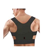 Starmace Backpack Magnetic Corrective Back Posture Over The Shoulder Strap Stand Straighter Adjustable Brace (Black)