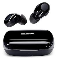 ESR Mini Wireless Bluetooth 5.0 Earbuds, Noise-Cancelling Bluetooth Headphones with Microphone, IPX5, TWS Stereo Earphones, 9HR Battery Life, with USB-C Portable Charging Case (Black)