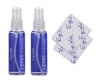 Eyeglass Lens Cleaner Spray | 2 Pack of 2oz Glasses Cleaning Spray & 2 Microfiber Cleaning Cloth for Screens, Lenses, or Sunglasses