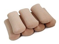 ERGOfoot 6 Pack Toe Caps Close Finger Toe Sleeve Tubes Toe Protectors Gel Rubbing Tube to Prevent Bunions, Hammertoes, Callus, Corn, Blisters(Diameter 1.5cm)