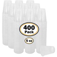 5 Oz Plastic Cups, 400 Ct 5oz Small Plastic Cups
