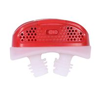 AutumnFall Environmental Electric Fan 2 in 1 Anti Stop Snoring Snore Silicone Snore Stopper Sleep Device,Relieving Snore and Nasal Congestion (Red)