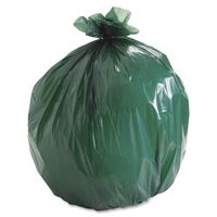 Eco-Degradable Plastic Trash Garbage Bag, 33gal, 1.1mil, 33 x 40, Green, 40/Box