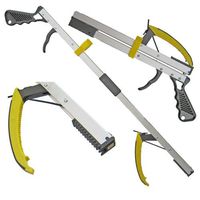 ArcMate ErgoMate Deluxe Collapsible Reacher, Folds for Storage, Magnetic Tip, 4" Wide Jaws with High Fraction Grip, Attaches to Chairs and Walkers, 23" (15325)