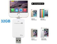 Toshare I-flash Driver Hd U-disk Memory Stick Card Reader Lightning Data USB 2.0 for iPhone 6/6 Plus,iPhone 5/5S/5C, iPad 4/Air/Mini/Mini 2, iPod Touch 5 (32GB)