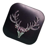 Retro Deer Contact Lens Case Personal Eye Care Glasses Holder-Black