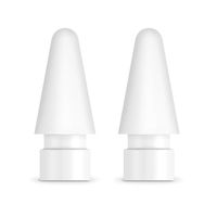 Jiunai Replacement Tips Compatible with Apple Pencil, iPencil Nibs 2 Pack for iPad Pro Pencil 1st and 2nd Generation 10.5 inch 12.9 inch 9.7 inch White