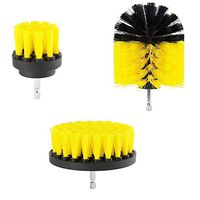 Drill Brush Scrub Brush Drill Attachment Kit - 3Pcs-Drill Powered Cleaning Brush Attachments - Time Saving Cleaning Kit - Great for Cleaning Pool Tile, Flooring, Brick, Ceramic, and Grout with 1 Sponge