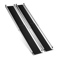 ORFORD Telescopic Wheelchair Ramp 5FT, Non Skid Utility Mobility Access Ramp for Home Steps Stairs Doorways Scooter with Carrying Bag