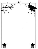 Halloween Witch Flying On A Broom Stationery Printer Paper 26 Sheets