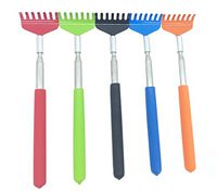 Extendable Highly Polished Stainless Steel Back Scratcher with Pocket Clip (Mixcolor-5pc)