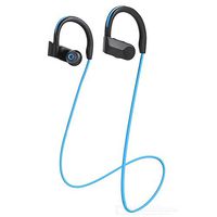 Bluetooth Headphones w/Mic Wireless Noise Cancelling Earphones, TechFaith IPX7 Waterproof HD Stereo Sweatproof Earbuds for Gym Running Workout 8 Hour Battery Headphones (Baby Blue)