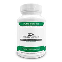 Pure Science DIM (Diindolylmethane) 200mg with 5mg BioPerine® – Enhanced DIM Absorption, Regulates Estrogen Level, Helps Regulate Weight – 50 Vegetarian Capsules