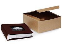 A1BakerySupplies® Pinestripe Kraft Gift Boxes High Quality 5 Pack (8 X 8 X 4 Inches)