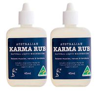 Karma Rub Liquid Magnesium - Australian 100% Natural Magnesium Chloride and Sulfate Solution with Trace Minerals - Relief for Muscle and Nerve Pain - Helps Tension and Stress - 45 ml - 1.5 oz (2 PACK)