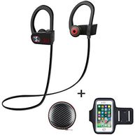 ALOFOX V5 Bluetooth Wireless Headphones with Armband, Sport 4.1 Stereo Earbuds Runner Headset, IPX5 Sweatproof Earphones Secure Fit with Mic Works with iPhone, iPad, Samsung, and More (Grey/Black)