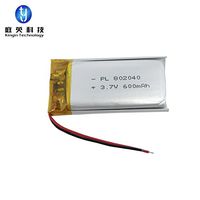 10EA 600mAH 3.7V 8X20X40mm Rechargeable Lithium Battery with PCM LiPO Battery 802040