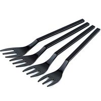 200 Pcs Disposable Plastic Forks Black Eco-Friendly Dessert Fruit Forks for Cake Shop, Restaurant, Home
