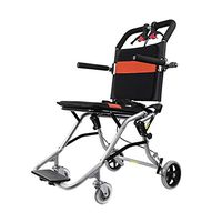 Wheelchair Medical Equipment Aluminium Ultra Lightweight Folding, Portable Self-Propelled with Safety Belt and Storage Bag, Suitable for The Elders and Disabled, Bear