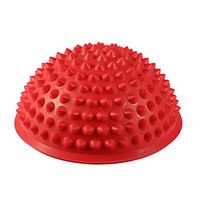Massage Ball Half Round PVC Massage Yoga Balls for Fitness Exercise and Gym Massager (Red)