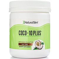 NaturalSlim"Super" Organic Coconut Oil with CoQ10, Formulated by Obesity and Metabolism Specialist to Improve Energy Levels and Assist with Weight Loss - Natural Fat Burner to Any Diet Attempt 16 Oz