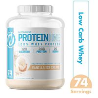 ProteinOne Whey Protein Powder by NutraOne – Non-GMO and Amino Acid Free Protein Powder (Vanilla Ice Cream - 5 lbs.)