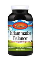 Carlson - Inflammation Balance, Balanced Omega-3 & Omega-6 Ratio, with D3, Norwegian, Wild-Caught Fish Oil Supplement with Fatty Acids, Sustainably Sourced Fish Oil Capsules, 180 Softgels