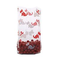 100ct Polka Dot Scotty Dogs 4x2x9" Medium Cello Cellophane Party Treat Food Snack Bags