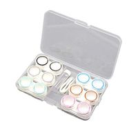 HEALIFTY 6Pcs Contact Lenses Box Transparent Lens Case Box with Bottle Tweezers and Suction Stick