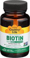Country Life - High Potency Biotin, 10 mg - 60 Vegetarian Capsules