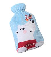 2L Lovely Bear Style Soft Fleece Cover+Hot Water Bottle (Random Color)