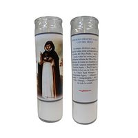 Gifts by Lulee, LLC Set De 2 Saint San Luis Beltran Veladora Con Oracion Contra El Mal De Ojo O para Santiguar