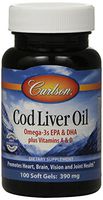 Carlson Labs Norwegian Cod Liver Oil, A natural source of Vitamins A and D, 100 Softgels