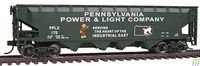Walthers Trainline HO Scale Model Offset Quad Hopper - Ready to Run - Pennsylvania Power & Light Pplx #170