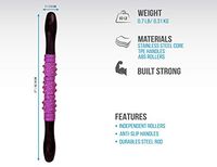 Massage Stick, Best Muscle Roller Stick for Athletes, Runners, Bikers, and CrossFiter, Good for Home and Travel (Purple)