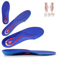 Low Arch Elastic Comfortable Insole Sports Memory Foam Compression Cushioning Shock Absorption Anti-Fatigue Shoe Insert Suitable for Flat Feet, Plantar Fasciitis, Heel Pain