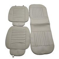 1 Set Breathable PU Leather Bamboo Car Seat Cover Pad Mat for Auto Chair Cushion (Gray)