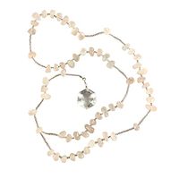 Rose Quartz Rosary - Crystal Clear Miracles Healing Prayer Bead Necklace Solomon Seal Pendant Unique Gift