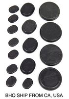 16Pcs Massage Stones Natural Lava Basalt Hot Stone for Spa, Massage Therapy