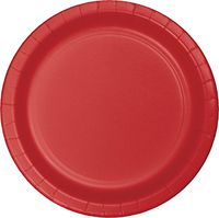 Creative Converting 75-Count Value Pack Paper Dessert Plates, Classic Red - 753548B