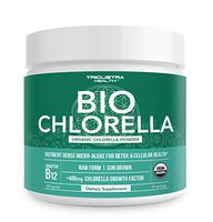 Organic Chlorella Powder - 4 Organic Certifications, Raw Form & Sun Grown | Guaranteed Best Source of Chlorella, Maximum Nutrient & CGF Levels (Chlorella Growth Factor) - 75 Servings