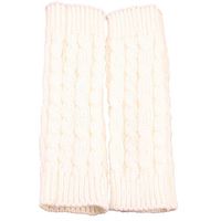 Da.Wa Winter Unisex Cable Knit Long Arm Warmer Fingerless Thumbhole Gloves Mittens
