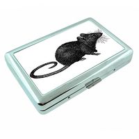 Black Rat Em1 Hip Silver Cigarette Case Id Holder Metal Wallet 4" X 2.75" RFID Protection