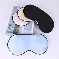 100% Natural Silk Sleep Eye Mask with Elastic Strap 19 Momme, Extremely Soft & Smooth, Blindfold for Full Night Sleep, Travel, Nap (Random Color, Pack of 1)