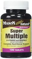 Mason Vitamins Super Multiple 34 Vitamins and Minerals Tablets, 60 Count
